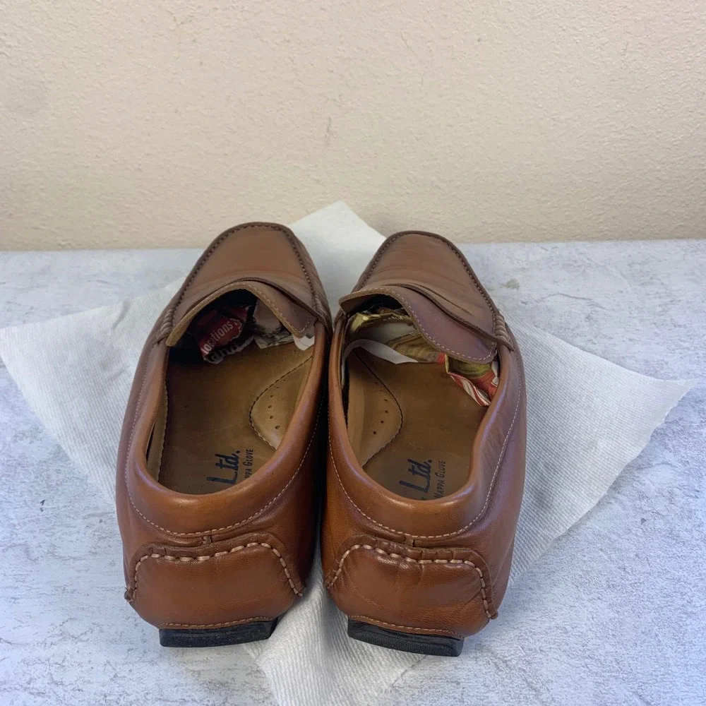 Flag Ltd. 10.5M Penny Loafer Driving Mocs Brown Leather Brazil 262FL0013